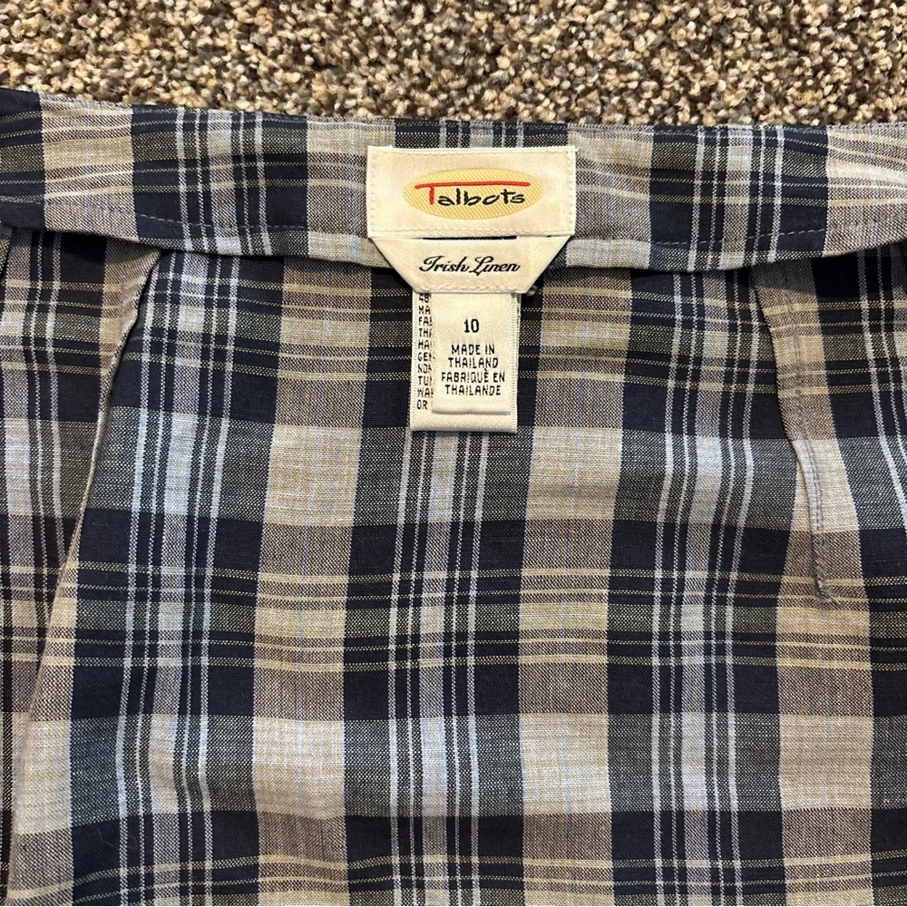 Talbots ~Plaid Wrap Mini Skirt Women’s Size 10 - Picture 2 of 8